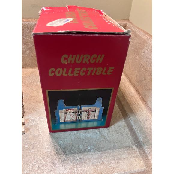Church Collectible-Cottage Candle Holder w/ Box VINTAGE Tea Light, Christmas - Picture 10 of 10
